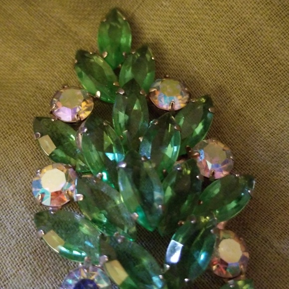 Stunning vintage green brooch - Picture 4 of 4